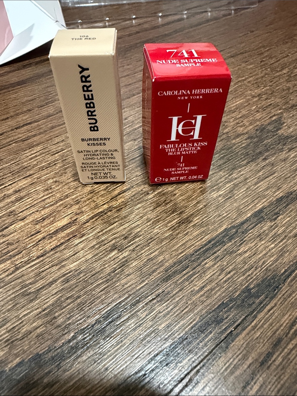Burberry Kisses Satin Lip Colour  & Carolina Herrera Fabulous Kiss lipstick